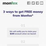 Бонус от новой биржи Monfex за простую подписку